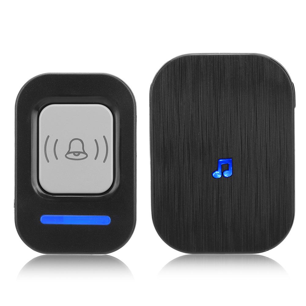 Беспроводной дверной звонок для дома 984,3 фута Большая дальность Музыкальный дверной звонок Контроль доступа