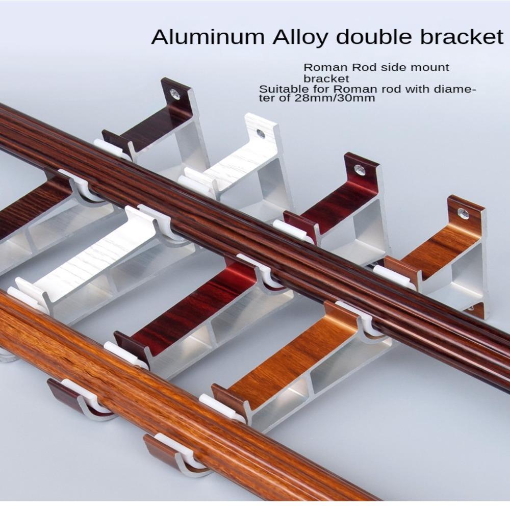 Металлический двойной кронштейн для штанги Двойной кронштейн для карниза для штор Держатель для оконной фурнитуры Держатели для карнизов для штор