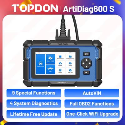 Topdon Artidiag600S Сканер OBD2 Автомобильный диагностический инструмент ABS SRS TPMS Двигатель 8 функций сброса Диагностический инструмент Сканер