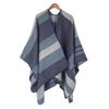 Women’s Color Block Cashmere Feel Shawl Wrap Open Front Casual Warm Poncho Cape Oversized Sweaters Soft Cardigan Versatile Shawls for Fall Winter