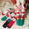 Duck Fashion Design Santa Korean Style Coral Fleece Socks Christmas Hosiery Floor Socks Women Socks