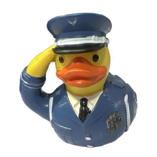 Смола ветеран дань утка статуэтка салют солдатская форма утка статуя животное скульптура домашний офис книжная полка настольное украшение орнамент