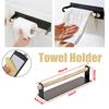 Self-adhesive Roll Paper Kitchen Holder Towel Storage Rack Cabinet Shelf Bathroom Hanging