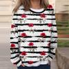 Women's Casual Fashion  Vintage Printed Long Sleeve O-Neck Sweatshirt Layer Pullover Top