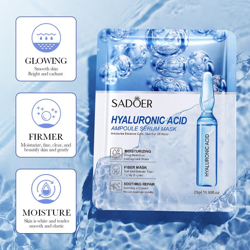 SADEOR Hyaluronic Acid Ampoule Essence Маска для лица Увлажняющая увлажняющая маска