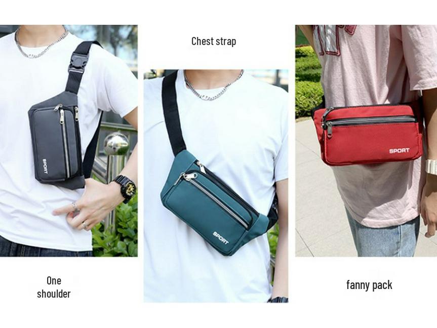 Unisex Waterproof Multi-pocket Waist Bag - Durable Mobile Phone Fanny Pack