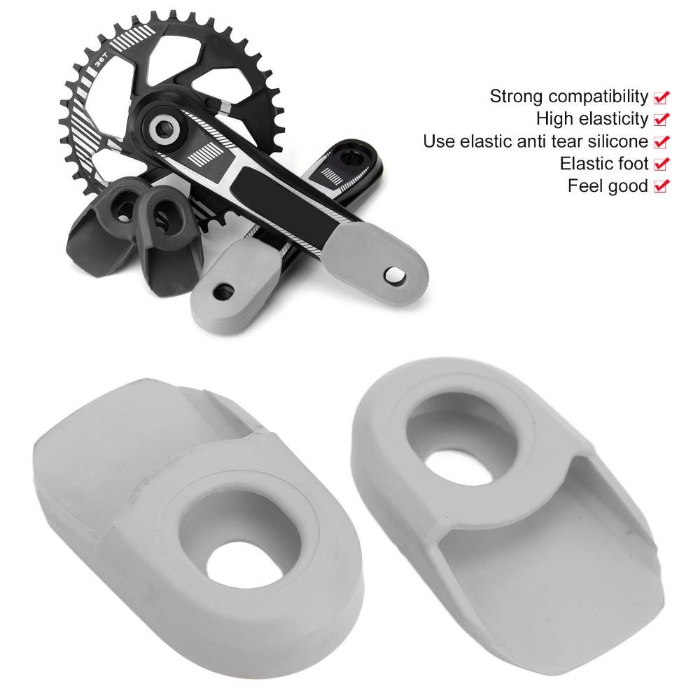 2PCS Anti-Friction Bike Crank Cover Silicone Bike Crank Boot Crank Arm Sleeve Bicycle Maintenance