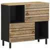 VidaXL Buffet 80x33,5x75 Cm Solid Raw Mango Wood, Cabinet, Sideboard, Storage Cabinet, Cupboard, 4018655