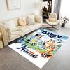 Bluey's Soccer Fun Customize Your Name Area Rug Suitable for Foyer Bedrooms Dormitory Entryway Antislip Carpet Anime Office Decor