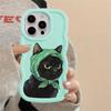 Мягкий чехол для телефона для iPhone 16 Pro Max 8 12 13 17 Air 14 15 Plus XR 11 Мультяшный кот