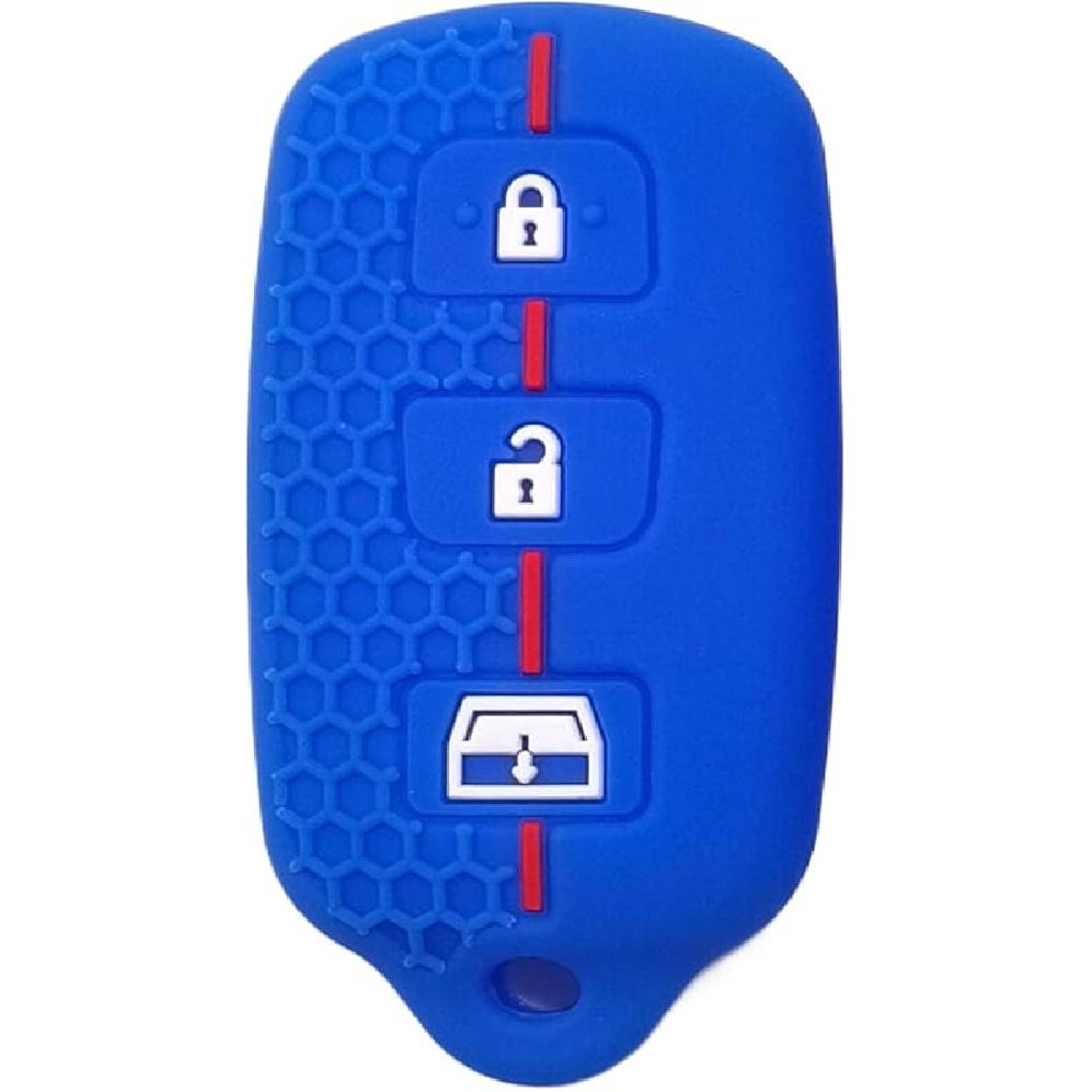 4 Buttons Silicone Key Fob Cover for Toyota 1999-2009 4Runner 2001-2008 Toyota Sequoia, Keyless Remote Holder for HYQ12BAN HYQ1512Y HYQ12BBX (Black)