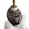 Women's 2024 Magnetic Triangle Neck Protection Scarf - Cotton & Linen High-End Square Scarf for Autumn/Winter