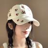 Cute Hats Japanese Sweet Style Retro Embroidered Baseball Cap Versatile Women's Baseball Cap Casual Sunshade Sun Protection Cap