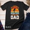 My Favorite Baseball Player Calls Me Dad Father's Day Retro Unisex T-shirt
