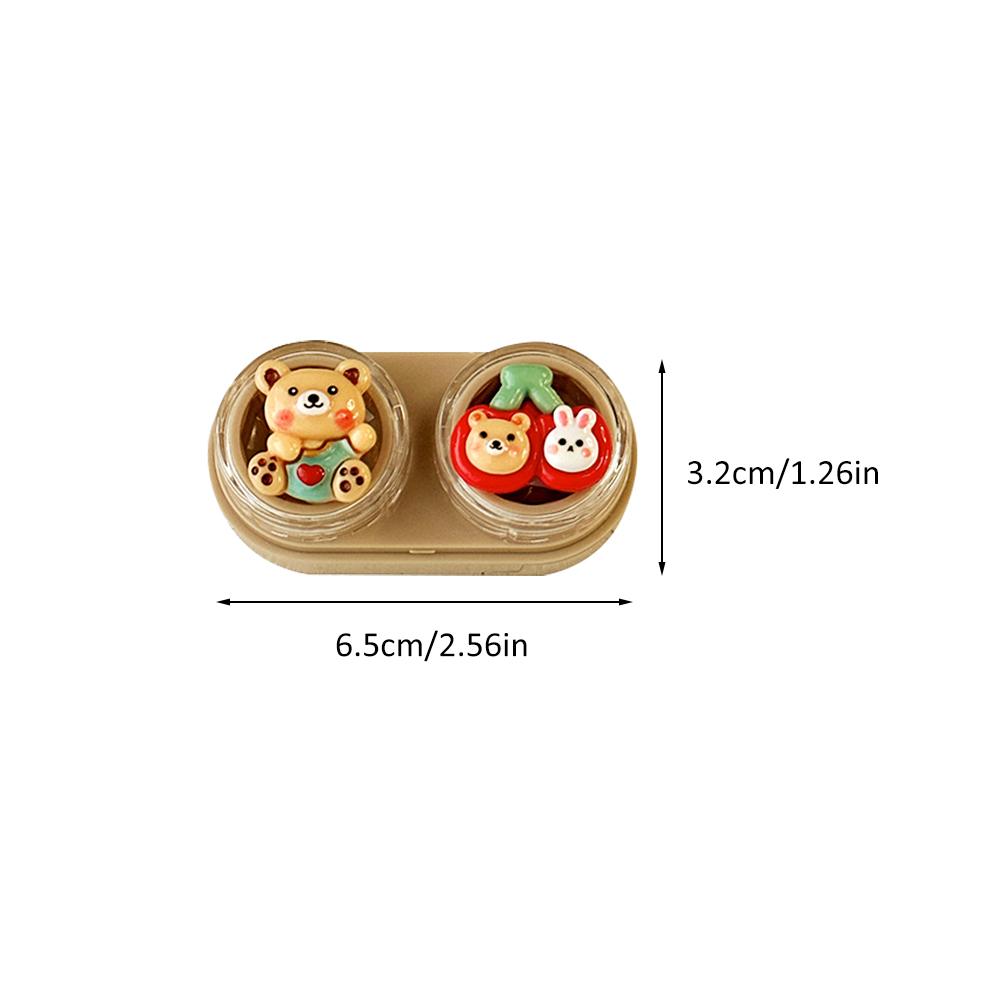 Cartoon Creative Drawer Style Contact Lens Case Compact Portable Contact Lens Care Box Multicolor Contact Lens Companion Box