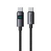 Mcdodo USB-C To USB-C Cable Output Screen Display In Landscape Orientation Easy To See PD 100W Fast Charging E-marker Chip Installed Type C Cable