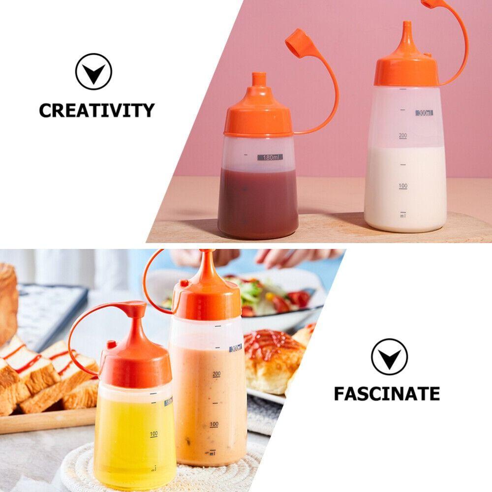 Transparent Squeeze Sauce Bottle Plastic Squeeze Bottle New Mini Condiment Bottle