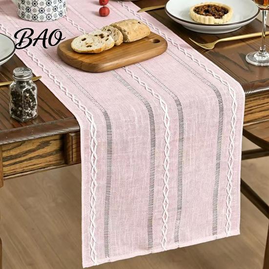 Modern Minimalist Table Runner Cotton Linen for Dining Table, Nordic Long Desk Kitchen Coffee Tea Natural Rustic Home Decor Moisture Absorbent