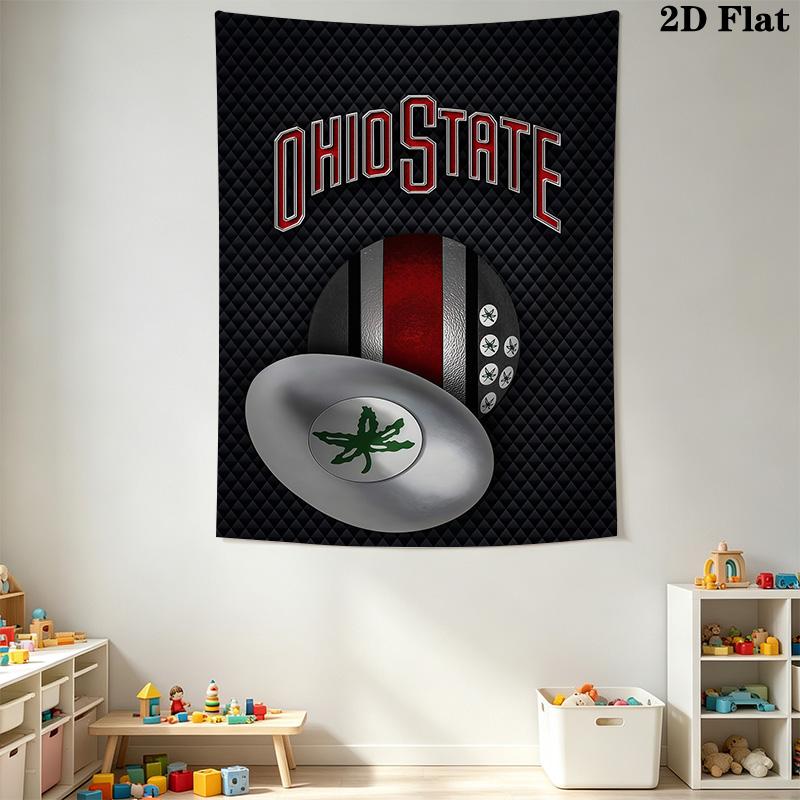 Ohio State Football Threepiece Set 1 Duvet Cover 2 Pillowcase Without Core Bedding Set Soft And Comfortable Duvet Cover And Pillowcase