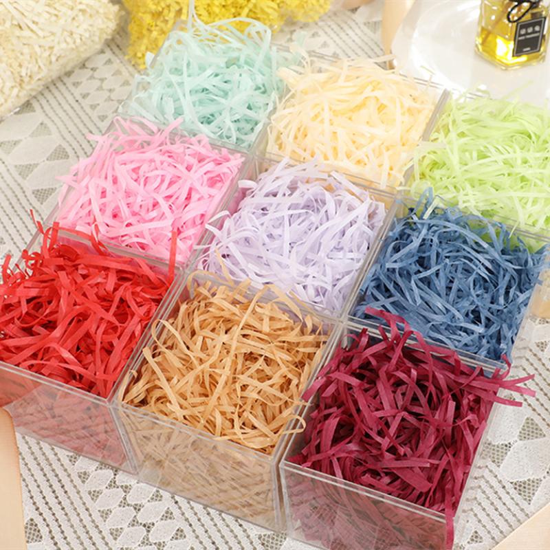 100-каратная филиппинская трава, измельченная бумага, подарочная коробка, наполнитель для коробки конфет на день рождения, свадьбу, сопутствующее украшение для подарка, цвет «сделай сам»
