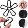 Aluminium Safety Camping Hiking Hook Buckle Keychain Alloy Carabiner Black Climbing Button
