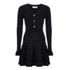 VEROMODA Wool Blend V-Neck Knit Dress with Decorative Buttons
