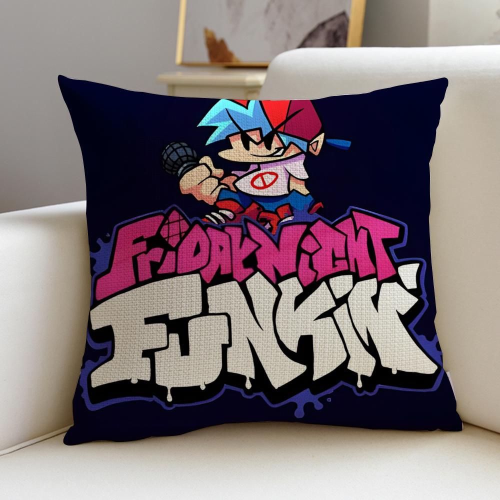 GGame Friday Night FunkinS Cushion Cover Breathable and skinfriendly linen pillowcase square removable and washable cushion