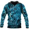 Spring 3D Dragon Pattern Men's Hoodies Fashion Animal Print Sweatshirts Leisure O-neck Pullover Coat Hip Hop Style Jackets