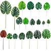 Modern Creative Vase Flower with Turtle Leaf Sample Artificial Green Plant Soft Decorations Durable Plastic Material