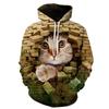 3D Printed Cute Cat Hoodies For Women's Long Sleeve Casual Oversized Pullover Sweatshirt Top Streetwear Sudaderas Para Hombres