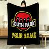 Custom Name,South Park Printed Flannel Blanket, soft throw for bedroom sofa, washable, Christmas present, great gift.