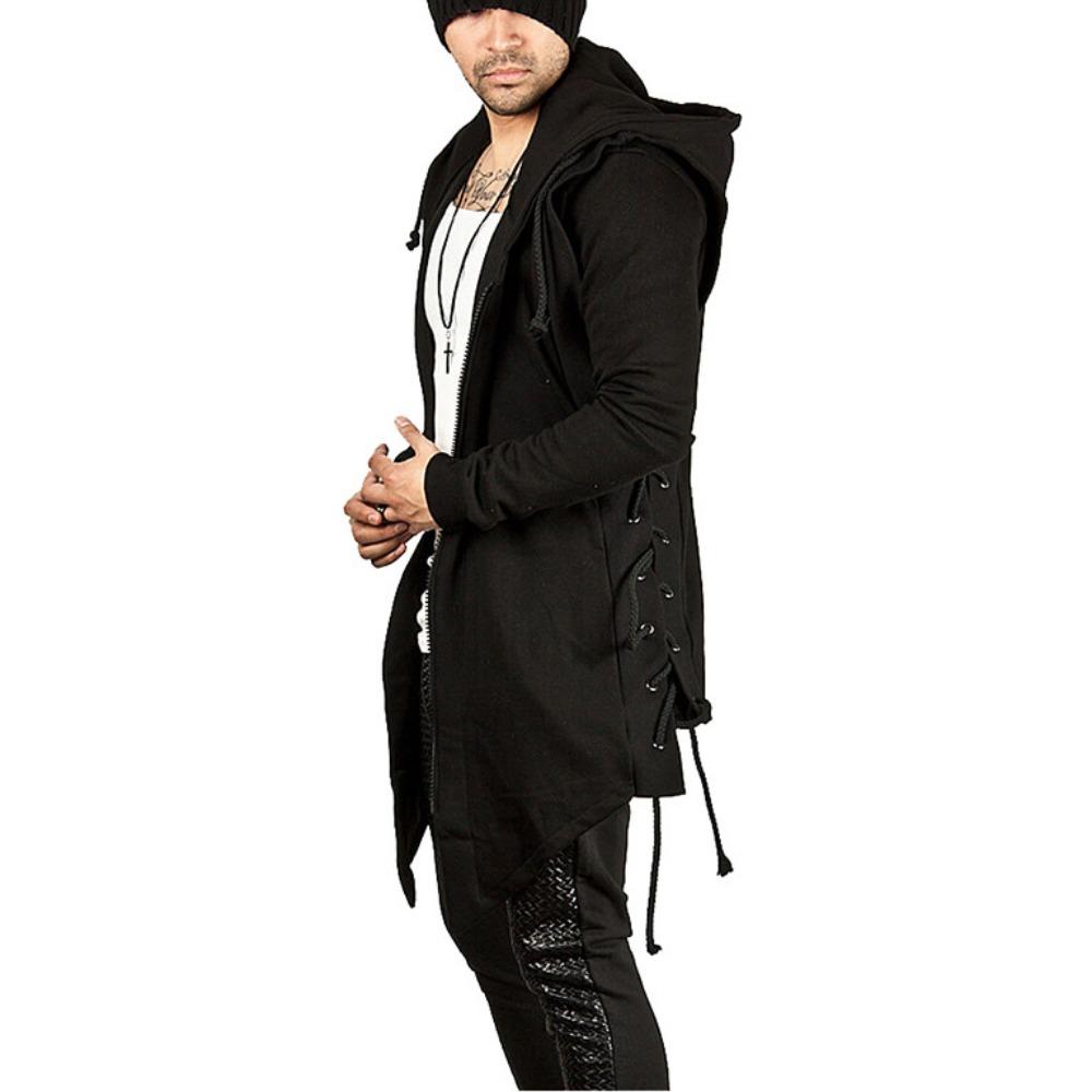 Осенние мужские толстовки с капюшоном, повседневные куртки с капюшоном, толстовки с длинным рукавом, мужские облегающие уличные свободные куртки, пальто