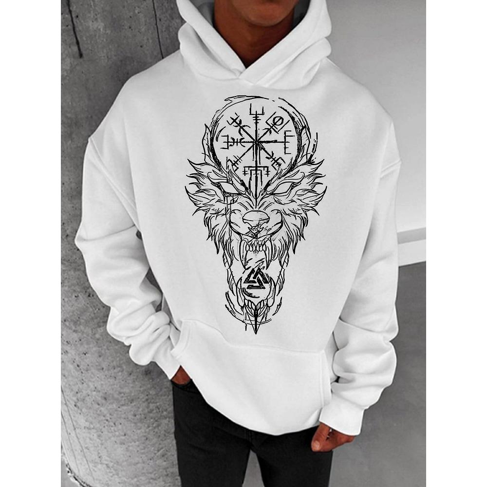 2024 Autumn And Winter American Retro Men's Hoodie Trendy Casual Sports Daily Sweatshirt Hoodie Pattern New Autumn And Winter