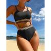 Женское бикини, сексуальный купальный костюм с высокой талией, пляжный купальник, женский летний купальник