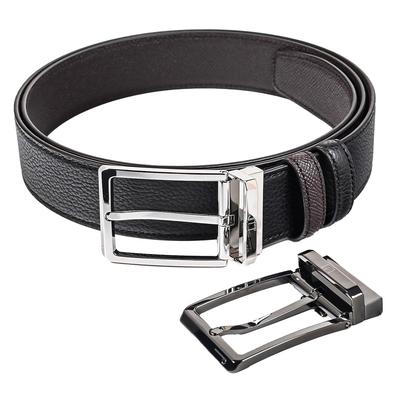 Подарок Dunhill Широкая система Stringer Мужской ремень 3,5 см, Двусторонний, Черный/Шоколадный, Совместимый, Набор, DU24F4T21PI001, [Код товара DU24F4T21PI001]