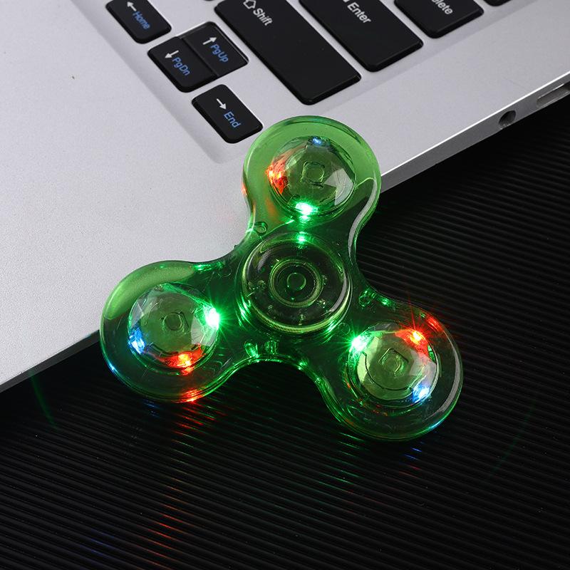 Luminous LED Light Fidget Spinner Hand Top Spinners Glow In Dark Light EDC Figet Spiner Finger Stress Relief Toys