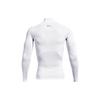 Under Armour Мужская компрессионная футболка с высоким воротником HeatGear 'Белый Черный' 1369606-100