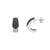 Earrings - Olga - 925 Sterling Silver Rhodium Plated - Black and White Zirconia - Women - Adult