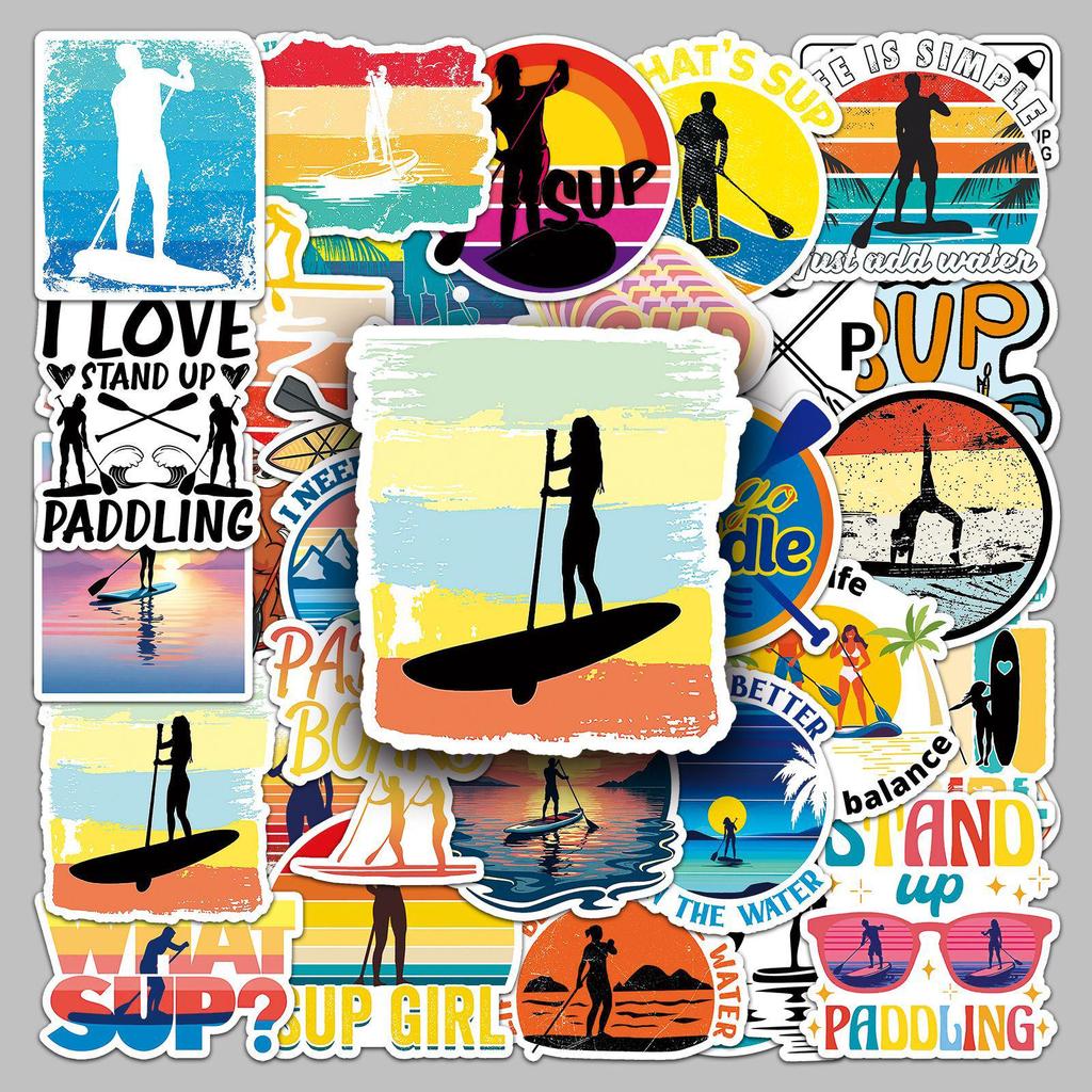 50 наклеек для SUP-доски: Водонепроницаемый DIY Декор для Серфинга и Спорта