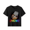 Детская футболка Sprunki Аниме Хлопок Милый Мультяшный Игровой Графический Принт Топы Мальчики Девочки Летняя Повседневная Детская Одежда Подарки на День Рождения
