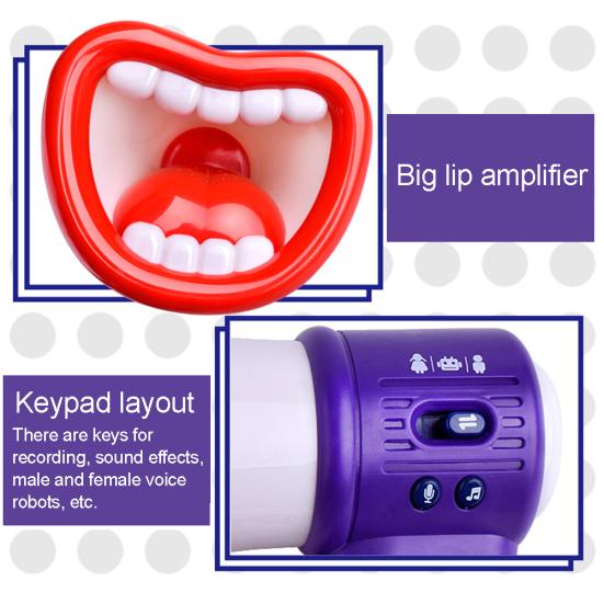 Смешной Мегафон с Большим Ртом, Запись, Изменение Голоса, Детский Микрофон, Игрушка, Сувениры для Вечеринки