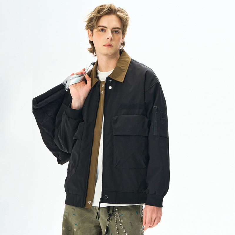 Lapel Three-proof Jacket Boys Summer New Outdoor Loose Tooling Jacket Men's Clothing