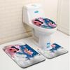 Bathroom Floor Mat Bathroom Mat Toilet Three-Piece Set