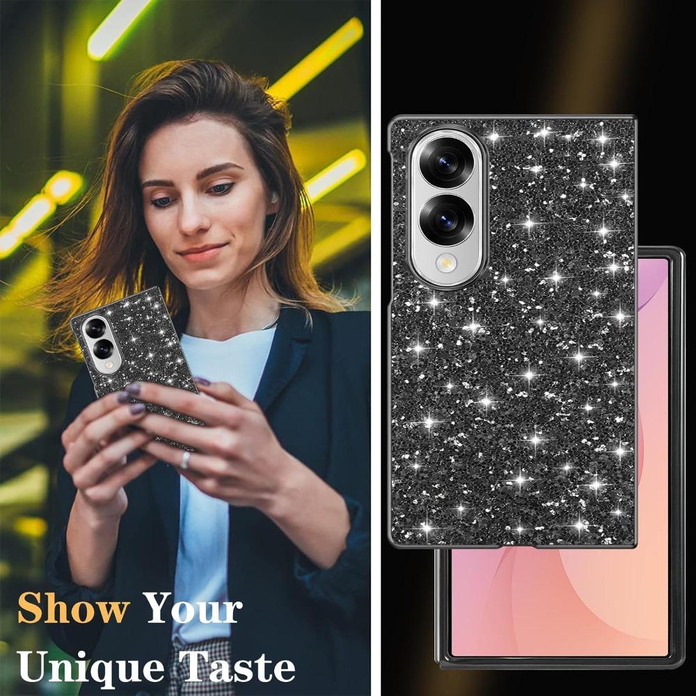Fold8 / Ultra Luxury Glitter Plating Bling Case For Samsung Galaxy Z Fold 8 Ultra 7 6 5 Fold8 ZFold Hard PC Shockproof Cover