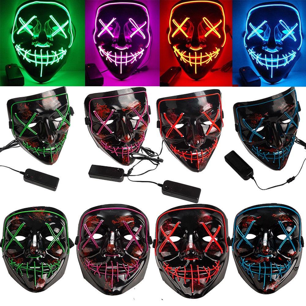 Led Light Mask Up Funny Mask The Purge Election Year Ideal For Halloween And Cosplay Events