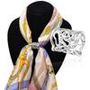 Yousheng Hollow Alloy Rose Flower Buckle Ring Clip Holder Jewelry Gift Women Scarf Shawl