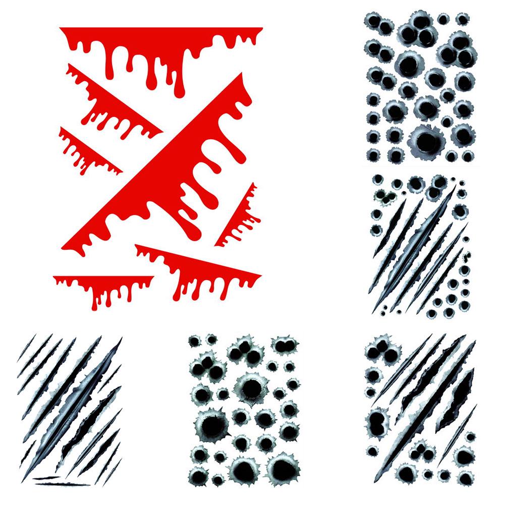 Стильный пулевой принт, автомобильный Стайлинг, наклейка на окно, светоотражающее украшение, наклейка, авто наклейки