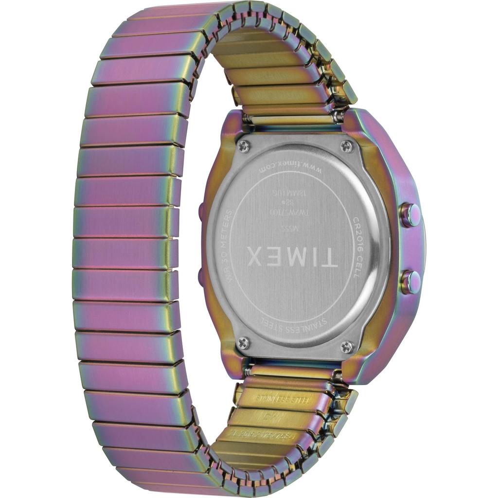 [TIMEX] TIMEX Timex 80 Timex 80 Многоцветный циферблат из нержавеющей стали Акриловые кварцевые часы Бренд TW2W57100 Женские Многоцветные