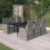 VidaXL Garden Dining Set with Cushions 7 Pcs Dining Furniture Table and Dining Chairs Furniture 3099489