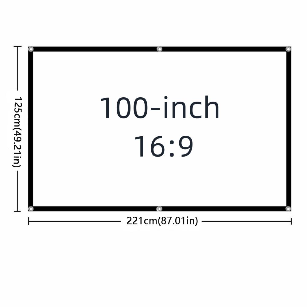 16:9 Foldable Projection Screen Video Equipments Folding Soft Screen Projector Screen Theater